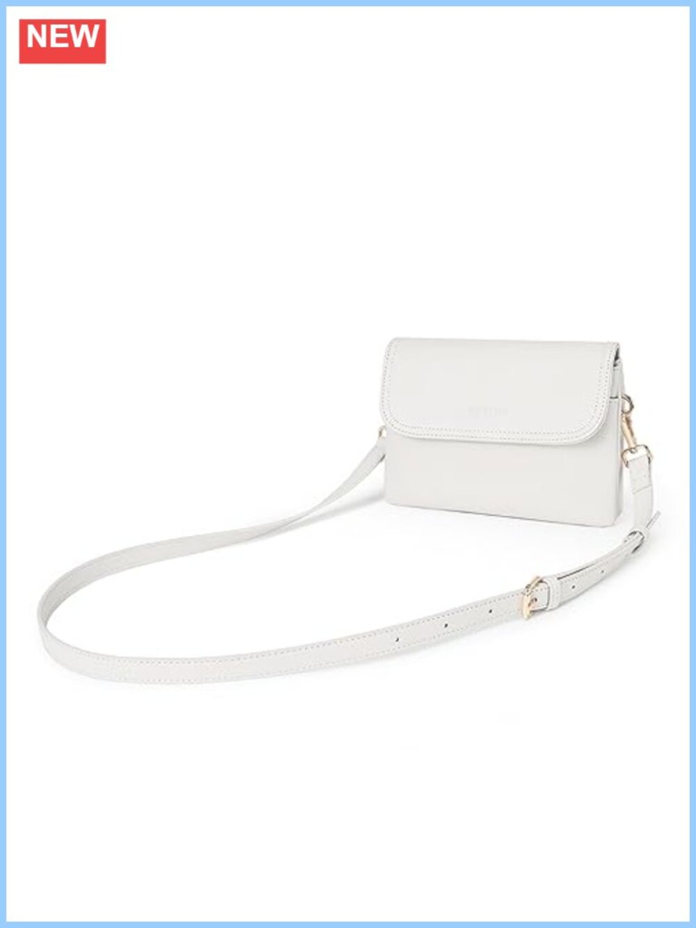 Vegan Leather Small Crossbody Phone Purse Mini Travel Bag Adjustable Strap